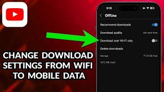 How To Change Download Settings From WIFI To Mobile Data In YouTube On iPhone