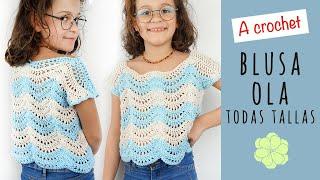 COMO tejer una blusa a crochet facil y rapido todas las tallas paso a paso