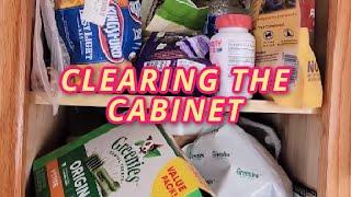 CLEARING THIS CABINET | Making a Place for My Pup's Food & Treats | My Decluttering Journey