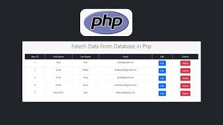 How to Fetch Data From Database in PHP And Display HTML Tables