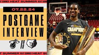 Josh Christopher Postgame Interview | Miami HEAT vs. Memphis Grizzlies | July 22, 2024