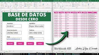 Cómo Crear una BASE DE DATOS Desde Cero en Excel