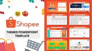 Shopee Themed PowerPoint Template | Animated PowerPoint Template | Academic Presentation