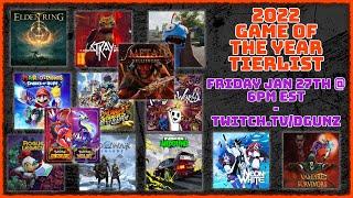 You predict MY 2022 Game of the Year (Tierlist) - Live on Twitch on Friday!