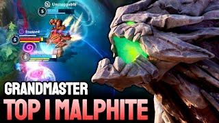 WILD RIFT MALPHITE - TOP 1 MALPHITE GAMEPLAY - GRANDMASTER RANKED