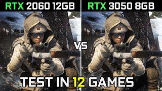 RTX 2060 12GB vs RTX 3050 | Test in 12 New Games | in 2022