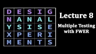 Design of Experiments, Lecture 8: Multiple Testing with FWER