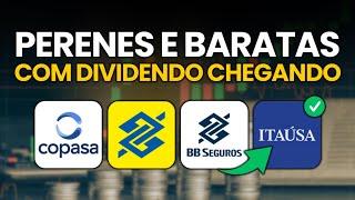 5 AÇÕES PERENES E BARATAS COM ALTO DIVIDENDO CHEGANDO | BBAS3 CSMG3 BBSE3 E MAIS