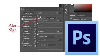 PEN PRESSURE Problem in ADOBE PHOTOSHOP [SOLVED] | Remove Alert Sign in Pen Pressure Section