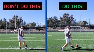 TOP TIPS for Kicking Field Goals!(Kick Higher and Farther!) Part 2