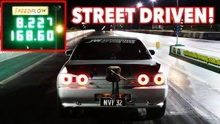 INSANE LAUNCH! 8 SECOND STREET DRIVEN R32GTR!! :O (8.22@168mph!) - Dragphotos.com.au