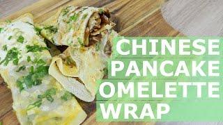 Jian bing recipe Chinese traditional breakfast omelette wrap 煎饼果子煎饼裹油条