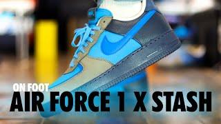 ON FOOT! Nike Air Force 1 X Stash Blue Pack Schopes 4K HF5516 001