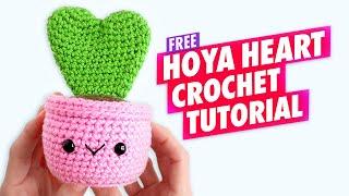 Easy Hoya Heart Succulent Crochet Pattern - Free Beginner Amigurumi Tutorial