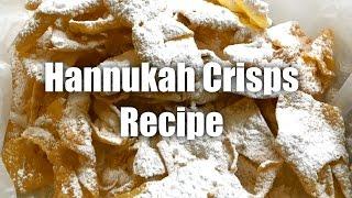Traditional Hanukkah Crisps Food Recipe (aka "Nissim" / Christmas Angel Wings or Polish Chrusciki)