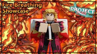  FLAME BREATHING SHOWCASE | Project Slayers UPDATE 1 + Fire Katana