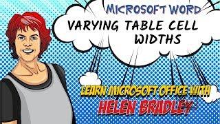 Microsoft Word - Table Cell Widths - Adjust one or more with ease