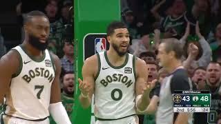 Jayson Tatum can't believe he gets tech after nasty dunk vs nuggets