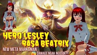 VIRAL! ARACHU PRAMUKA LESLEY BUILD TERSAKIT ala Sniper BEATRIX | Mobil Legends