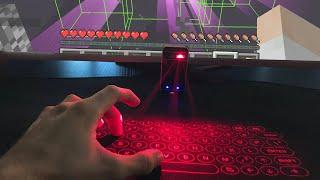 I Beat Minecraft with a Laser Keyboard