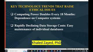 Professor Zayed's lecture on Data Ethics