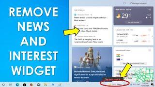 How to remove news and interests widget from taskbar windows 10