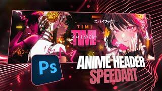 Yor Forger Anime Header Speedart | Header For Timi | FREE PSD AT 150 Likes! 