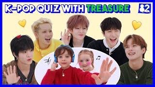 (CC) TREASURE gets quizzed on K-pop by the cutest gems | G-DRAGON, j-hope, ENHYPEN, RIIZE