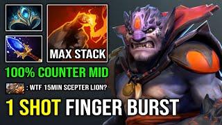 1 Shot Thanos Carry Lion Mid 15Min Scepter AoE Finger Burst DMG Easy MMR Dota 2