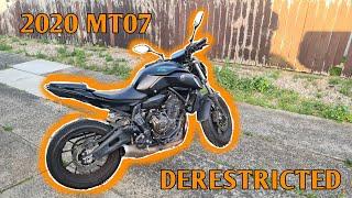 Derestricting A 2020 Yamaha MT07