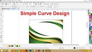 Design Vector Curve Design in Coreldraw | Coreldraw tutorial | Design Craft Pulse