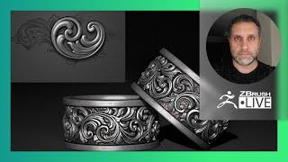 Sculpting Organic Jewelry Designs with ZBrush: Baroque Scrolls Ring - Nacho Riesco Gostanza