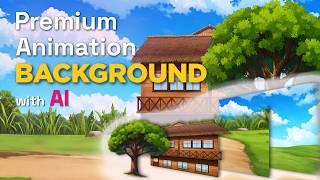 Premium Animation Background With AI for 2D Animation |  Cartoon Background