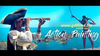 'Pirate Mel', Abstract Art Action Body Painting, Black Sea • GD Films • 4K Cinema