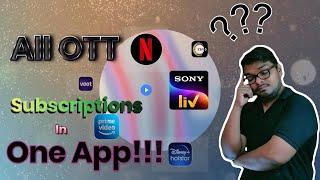 All ott subscription in one app one time subscription get many ott platform.