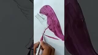 A hijab girl kiss quran satisfying drawing#short #nishamalikart
