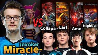 MIRACLE Invoker vs AME, COLLAPSE, LARL and NIGHTFALL in Ranked