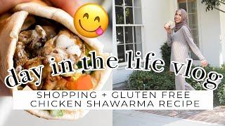  GLUTEN FREE Chicken Shawarma Wrap + Shop With Me | Day in the Life Vlog | Zahraa Berro