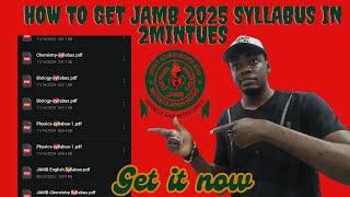 How to get JAMB 2025 Syllabus in 2 minutes