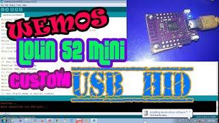 WEMOS Lolin S2 Mini Custom USB HID - WebHID API Live Demo Example Web Interface ESP32 Arduino Core