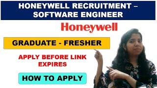 Honeywell Recruitment Software Engineer | Off campus Drive | Graduate | Freshers Job