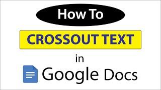 How To Crossout Text In Google Docs |  PC |