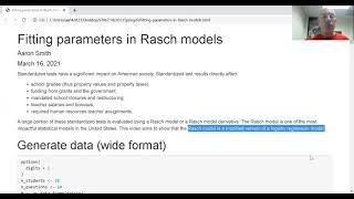 Fitting parameters in Rasch models