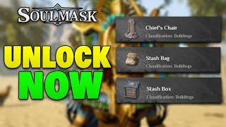 How To Unlock The *STASHBOX/BAG & CHEIFS CHAIR TABLETS* In Soulmask