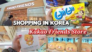 shopping in korea  vlog, Kakao Friends Store  Korean Food & Snacks shopping  | Seoul vlog