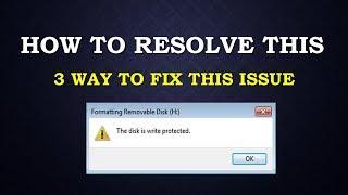 3 Ways to Remove Write Protection from Pen Drive or SD Card 2019