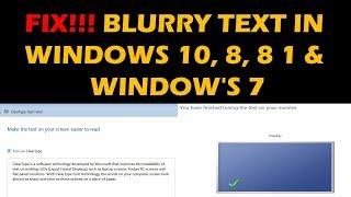 HOW TO FIX BLURRY TEXT IN WINDOWS 10, 8, 8 1, WIndows 7