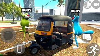 Oggy Started His Riksaw Business In India Bike Driving 3D With Jack