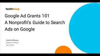 Google Ad Grants 101: A Nonprofit's Guide to Search Ads on Google
