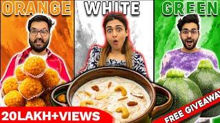 Having Only ONE COLOR of Food  || 60 minute Food Challenge